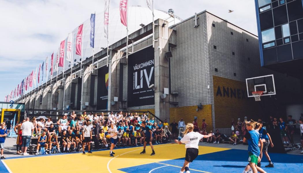 3x3 mellan Hovet och Aviici-arena Foto: Svenska basketbollförbundet