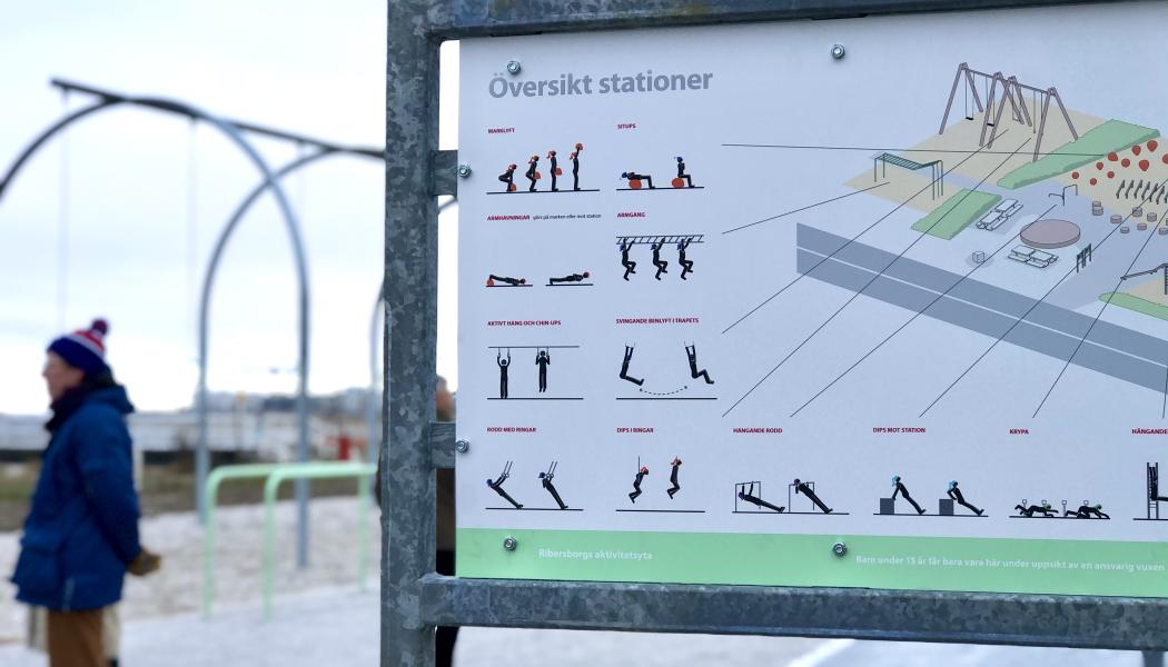 Utegym på Ribban. Foto: Malmö stad