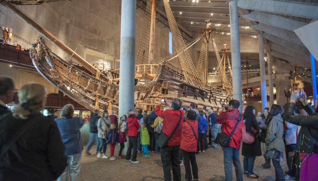 Besökare på Vasamuseet. Foto: Anneli Karlsson, Statens maritima museer