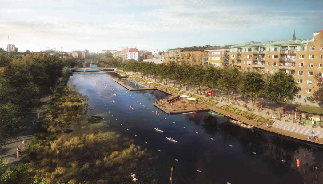 Vision för kanalen. Bild: White Arkitekter