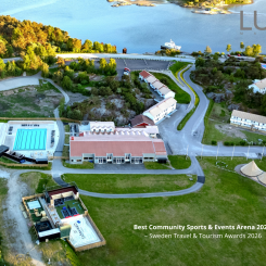Tjörnbro Arena ligger i Skärhamn, i Tjörns kommun i Västra Götalands län. Foto: Tjörnbro Arena