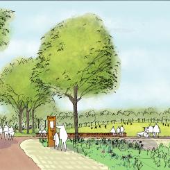 Centrala parken. Illustration: White