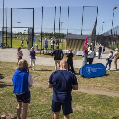 Invigning av två nya fotbollsplaner på Gärdets sportfält. Foto: Lennart Johansson
