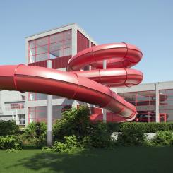 Rutschkanan är tänkt att göra anläggningen attraktiv för familjer. Bild: Göteborgs Stad