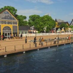 Illustration strandpromenaden. Bild: Gröna Lund