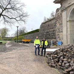 Isak Ljung och Anders Linder, projektledare på Kalmar kommun. Foto: Kalmar kommun