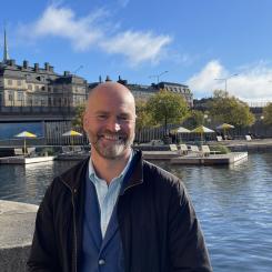 Lars Strömgren vid Munkbrohamnen. Foto: MP