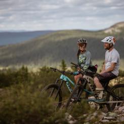 Signaturleden är cirka fem kilometer och nyligen öppnades fyra nya leder för cyklisten. Foto: Lofsdalen