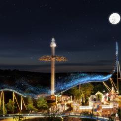 Berg och dalabanan Luna öppnar sommaren 2023. Foto: Liseberg