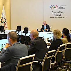 Sanktionerna från IOC innebär för närvarande att inga internationella idrottsevenemang får arrangeras i vare sig Ryssland eller dess allierade Belarus, och flaggor, nationalsånger eller andra nationella symboler från båda länderna inte får användas. Foto: Internationella Olympiska Kommittén, Flickr.
