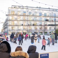 Skridskobanan på Poseidons torg Foto: Haninge kommun
