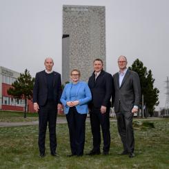 Från vänster: Simon Åström, Karin Wanngård, Kim Källström, Anders Österberg. Foto: Stockholms stad