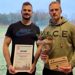 Fredrick Barréra till vänster med kollegan Joel Carlsson till höger. Foto: Karlstads kommun