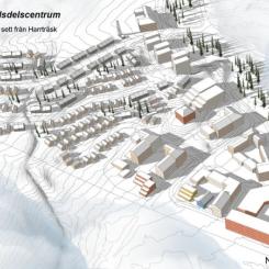 3D-ritning över ett detaljplanelagt Dundretområde. Bild: Norconsult