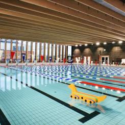 Interiör från nyinvigda Rimmersbadet i Uddevalla. Foto: Peter Steen / Pressbild