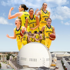 EM-gruppspel kommer till Avicii Arena 2027. Foto: Svenska Basketbollförbundet