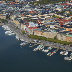 Strandvägskajen i Stockholm. Foto: Stockholms Hamnar