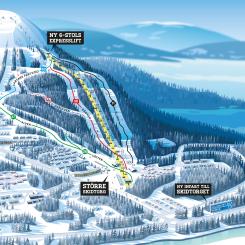 Skidtorget med ny stolbana. Bild: Stöten Sälen