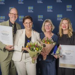Annika Johansson och Torbjörn Backlund, Ramsvik Stugby & Camping, Hunnebostrand tillsammans med Mette, Lena och Mia Kempe, Daftö Resort, Strömstad. Foto: Niklas Maupoix/Svensk Camping