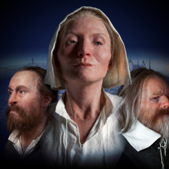Den nya utställning på Vasamuseet handlar om några av de människor som dog på skeppet Vasa i olyckan den 10 augusti 1628. Fotograf/Källa: Vasamuseet