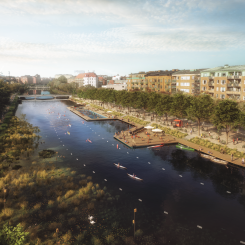 Vision för kanalen. Bild: White Arkitekter
